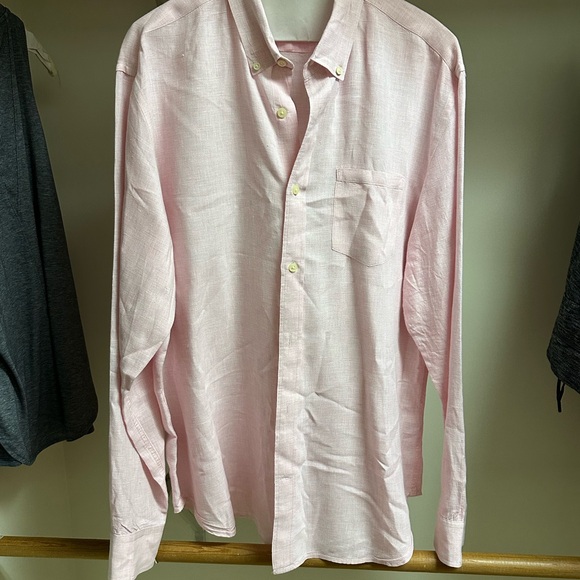 Banana Republic Men’s Linen Button Down- Pink - Picture 5 of 5